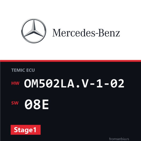 Mercedes-Benz Actros OM502LA.V-1-02 08E Stage1 tuning file