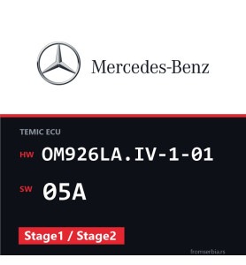 Mercedes-Benz Atego OM926LA.IV-1-01 05A Stage1 / Stage2 tuning file