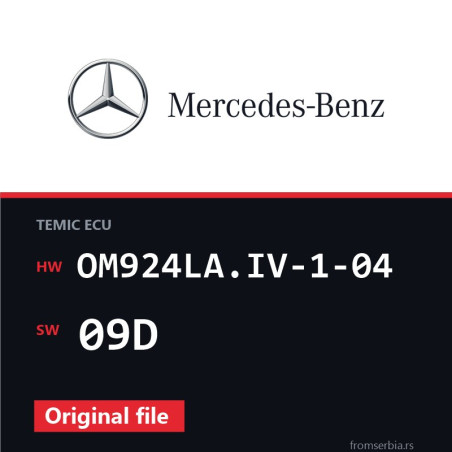 Mercedes-Benz Atego OM924LA.IV-1-04 09D Stage1 tuning file