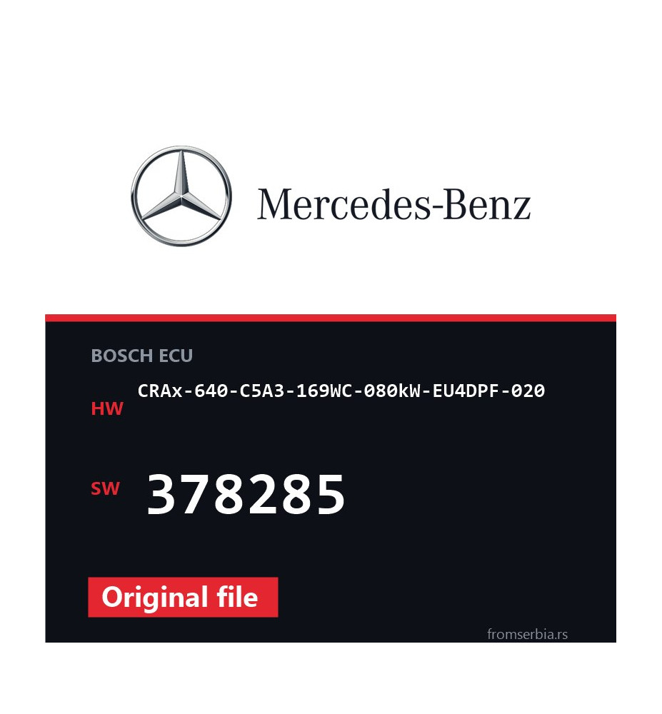 Mercedes-Benz CRAx-640-C5A3-169WC-080kW-EU4DPF-020 378285 original ECU
