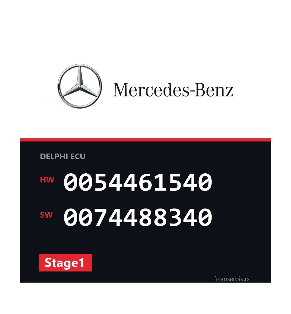 Mercedes-Benz C 200 0054461540 0074488340 Stage1 tuning file