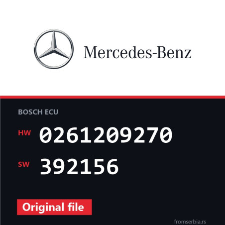 Mercedes-Benz CL63 0261209270 392156 original ECU file