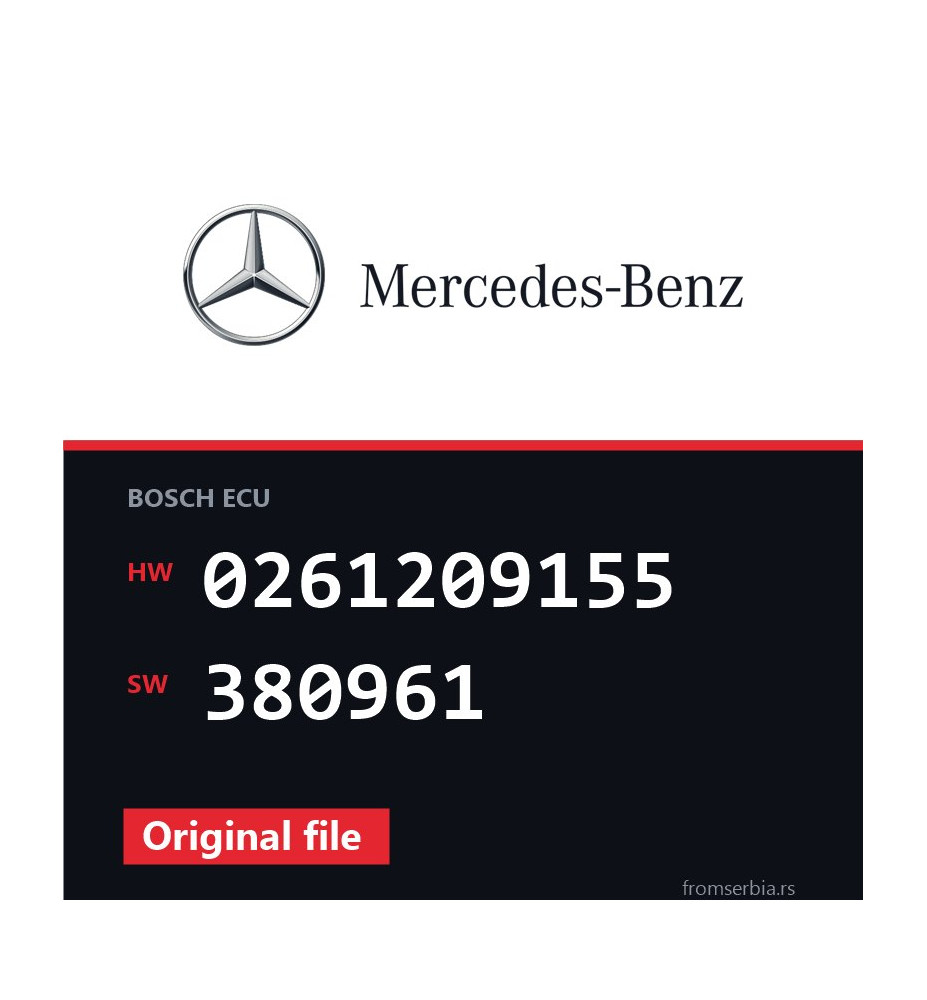 Mercedes-Benz CL63 0261209155 380961 original ECU file