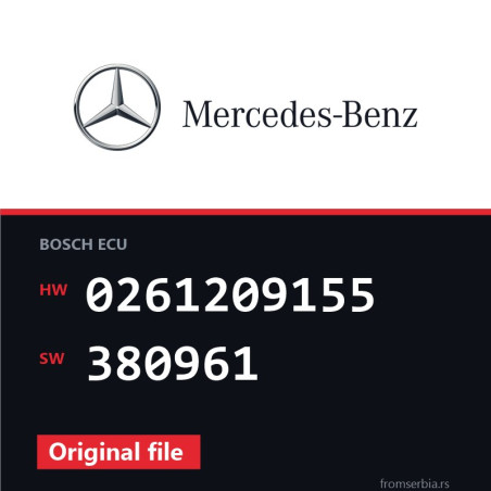 Mercedes-Benz CL63 0261209155 380961 original ECU file