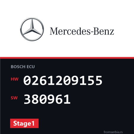Mercedes-Benz CL63 0261209155 380961 Stage1 tuning file