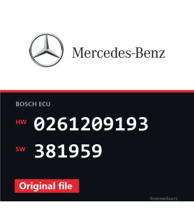 Mercedes-Benz CL63 0261209193 381959 original ECU file