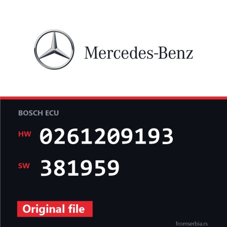 Mercedes-Benz CL63 0261209193 381959 Stage1 tuning file