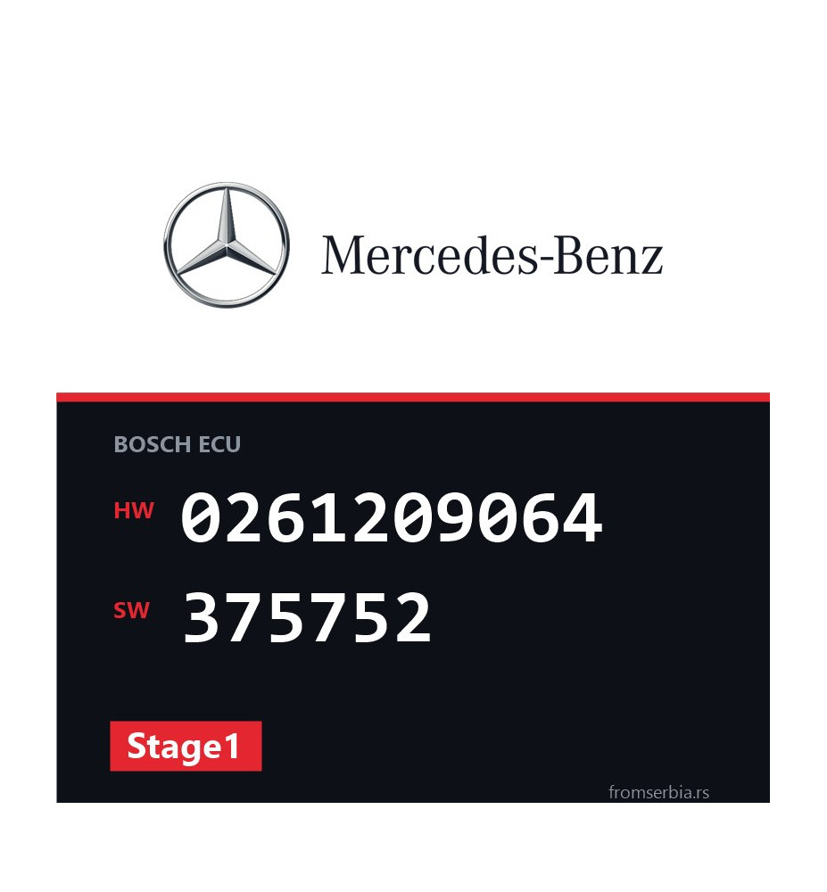 Mercedes-Benz CLS350 0261209064 375752 Stage1 tuning file