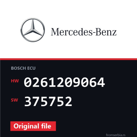 Mercedes-Benz CLS350 0261209064 375752 original ECU file