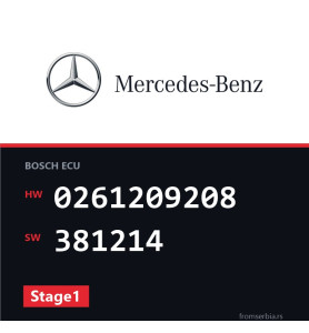 Mercedes-Benz CLS500 0261209208 381214 Stage1 tuning file