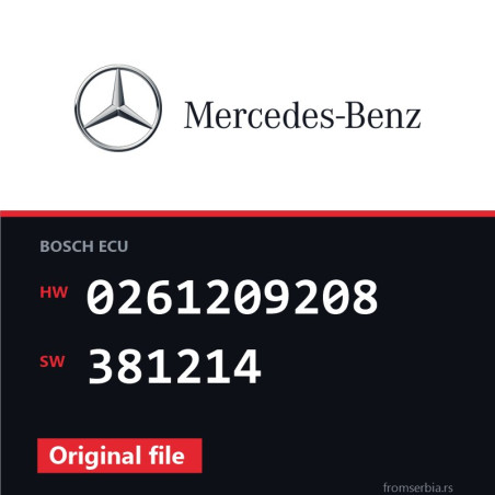 Mercedes-Benz CLS500 0261209208 381214 original ECU file