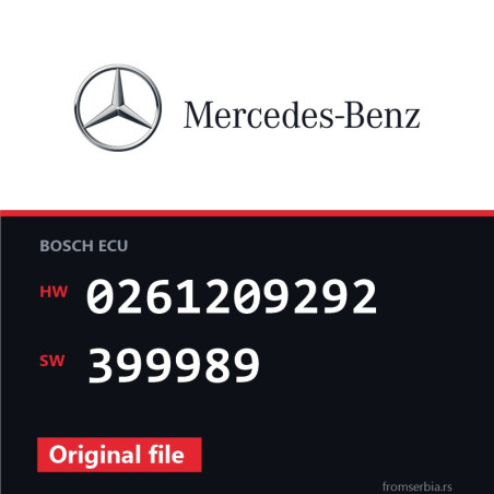 Mercedes-Benz E55 0261209292 399989 original ECU file