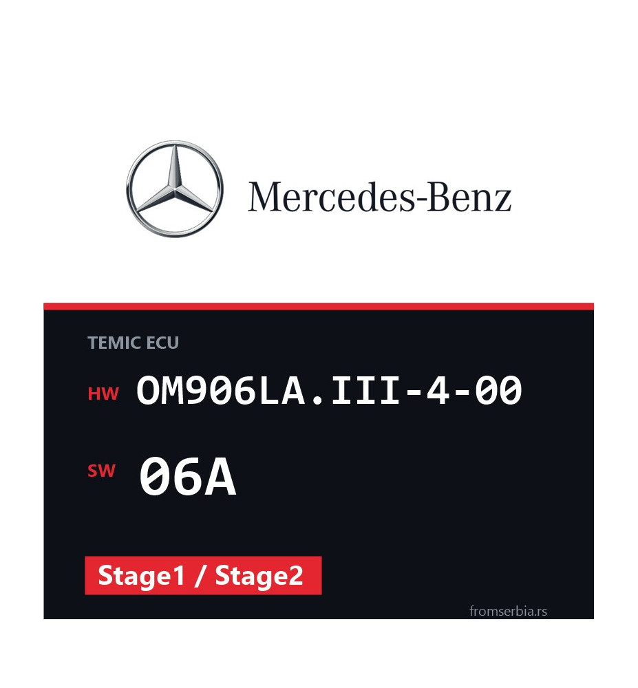 Mercedes-Benz Econic OM906LA.III-4-00 06A Stage1 / Stage2 tuning file