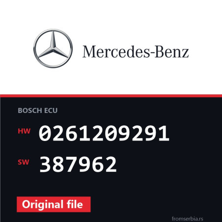 Mercedes-Benz GL 0261209291 387962 original ECU file