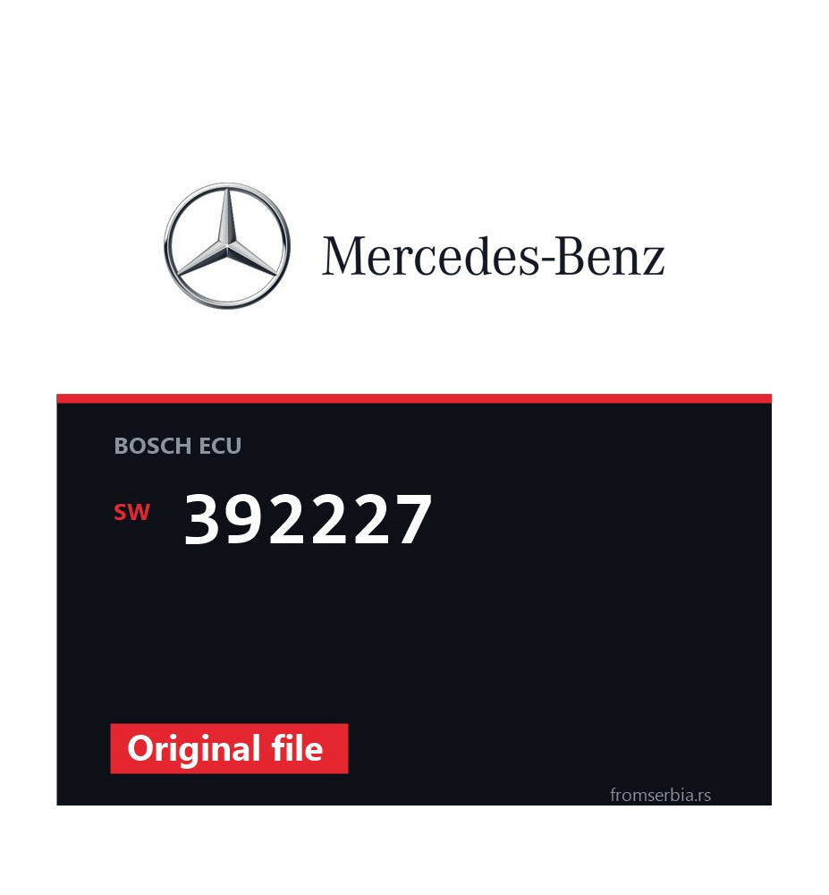 Mercedes-Benz ML 392227 original ECU file