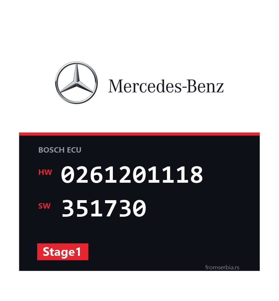 Mercedes-Benz SL 0261201118 351730 Stage1 tuning file