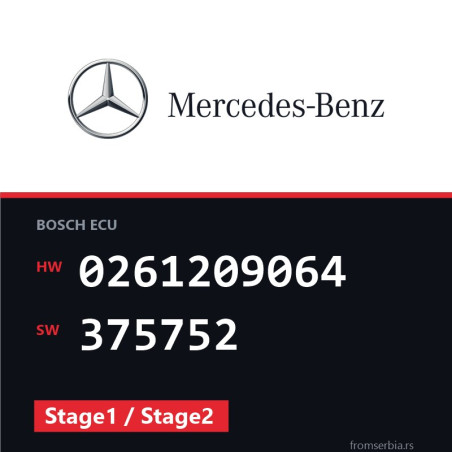 Mercedes-Benz SLK350 0261209064 375752 Stage1 / Stage2 tuning file