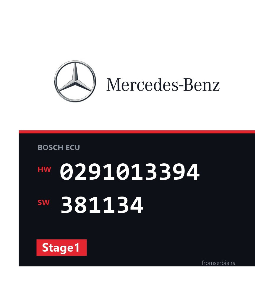 Mercedes-Benz Sprinter 0291013394 381134 Stage1 tuning file