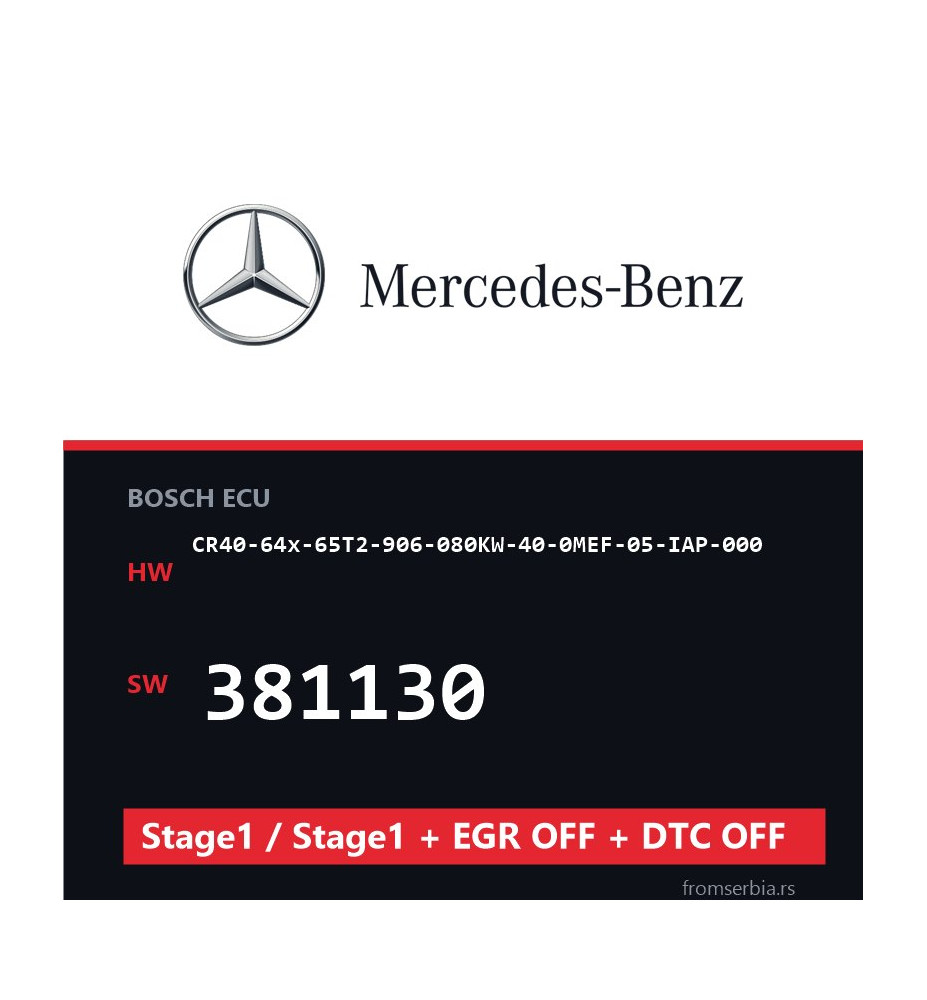 Mercedes-Benz CR40-64x-65T2-906-080KW-40-0MEF-05-IAP-000 381130 Stage1