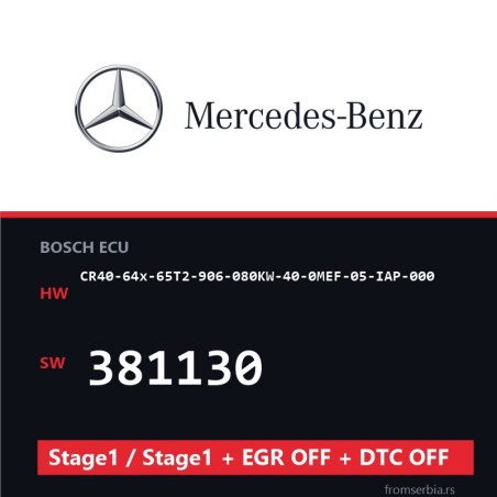 Mercedes-Benz CR40-64x-65T2-906-080KW-40-0MEF-05-IAP-000 381130 Stage1