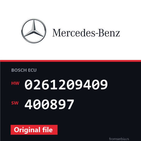 Mercedes-Benz C63 0261209409 400897 original ECU file