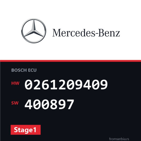 Mercedes-Benz C63 0261209409 400897 Stage1 tuning file