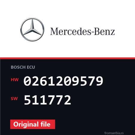 Mercedes-Benz CL500 0261209579 511772 original ECU file