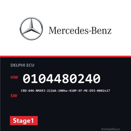Mercedes-Benz 0104480240 CRD-646-NMA9J-211WA-100kw-410P-EF-ME-D55-0802