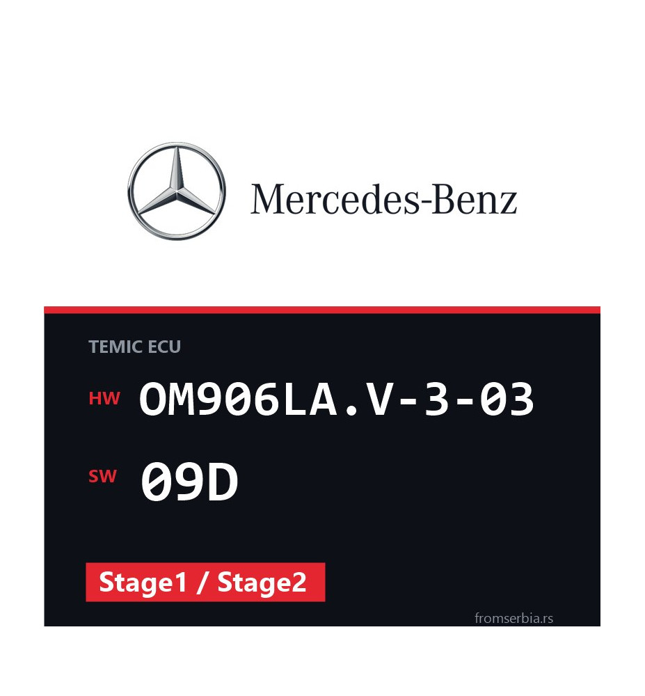 Mercedes-Benz Econic OM906LA.V-3-03 09D Stage1 / Stage2 tuning file