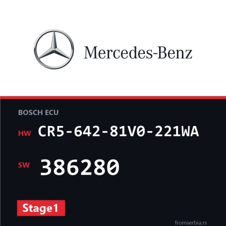 Mercedes-Benz S320 CR5-642-81V0-221WA 386280 Stage1 tuning file