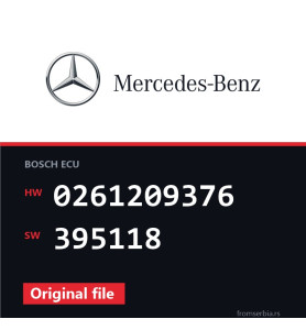 Mercedes-Benz SL350 0261209376 395118 original ECU file
