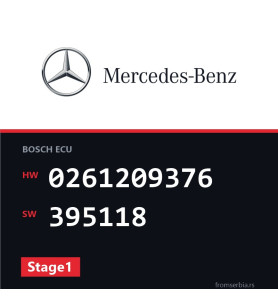 Mercedes-Benz SL350 0261209376 395118 Stage1 tuning file