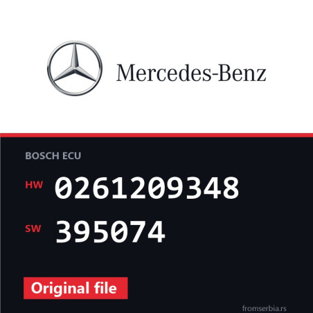 Mercedes-Benz SL63 0261209348 395074 original ECU file