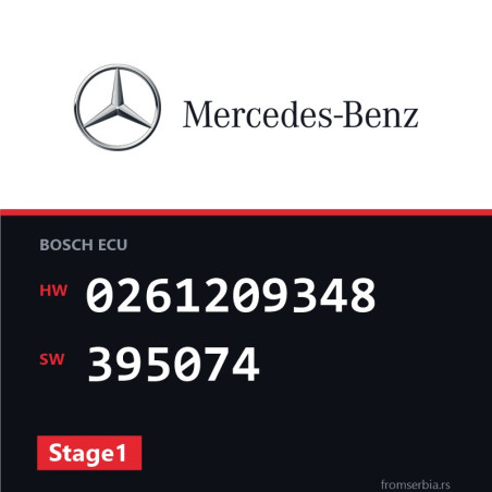 Mercedes-Benz SL63 0261209348 395074 Stage1 tuning file