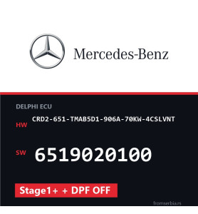 Mercedes-Benz CRD2-651-TMAB5D1-906A-70KW-4CSLVNT 6519020100 Stage1+ +