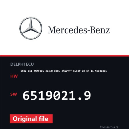 Mercedes-Benz CRD2-651-TMA9BD1-204WM-88KW-4ASLVNT-EU5OP-LH-EF-11-ME100