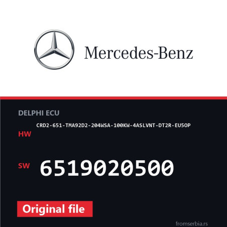 Mercedes-Benz CRD2-651-TMA92D2-204WSA-100KW-4ASLVNT-DT2R-EU5OP 6519020