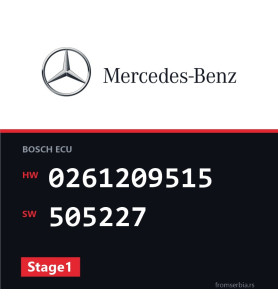 Mercedes-Benz C63 0261209515 505227 Stage1 tuning file