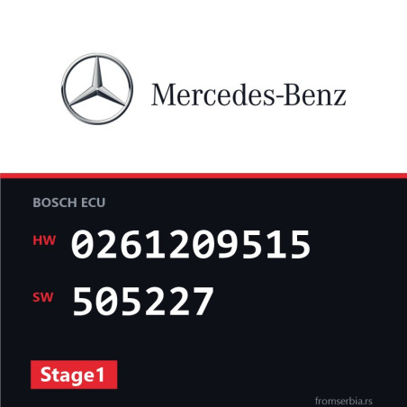 Mercedes-Benz C63 0261209515 505227 Stage1 tuning file