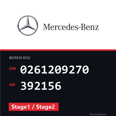 Mercedes-Benz CLS 0261209270 392156 Stage1 / Stage2 tuning file