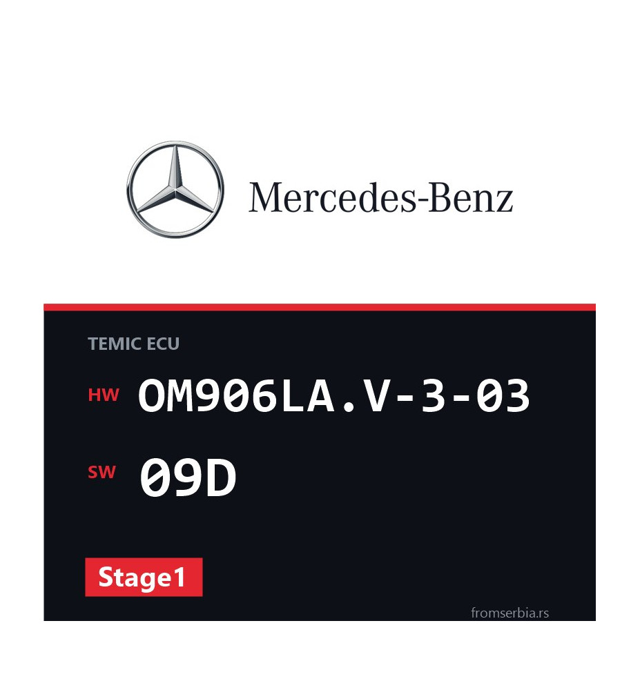 Mercedes-Benz Econic OM906LA.V-3-03 09D Stage1 tuning file