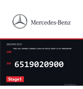 Mercedes-Benz CRD2-651-SMA9DD1-X204WAX-125KW-4A-DPZ2S-EUO5P-LH-EF-04ME