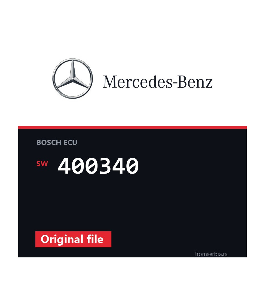 Mercedes-Benz ML 400340 original ECU file