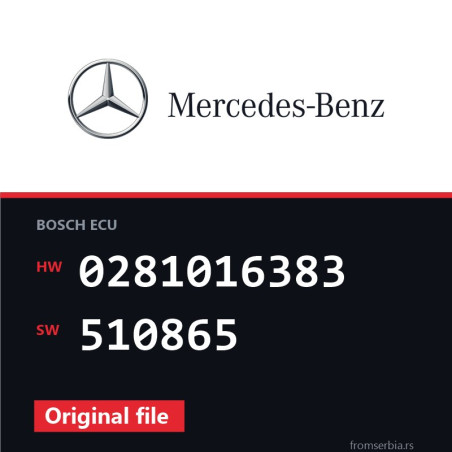 Mercedes-Benz C 350 0281016383 510865 original ECU file