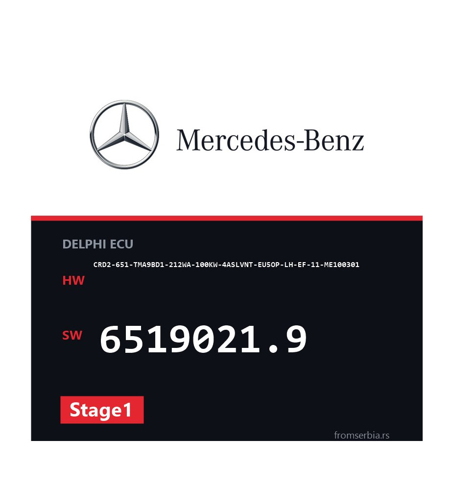 Mercedes-Benz CRD2-651-TMA9BD1-212WA-100KW-4ASLVNT-EU5OP-LH-EF-11-ME10