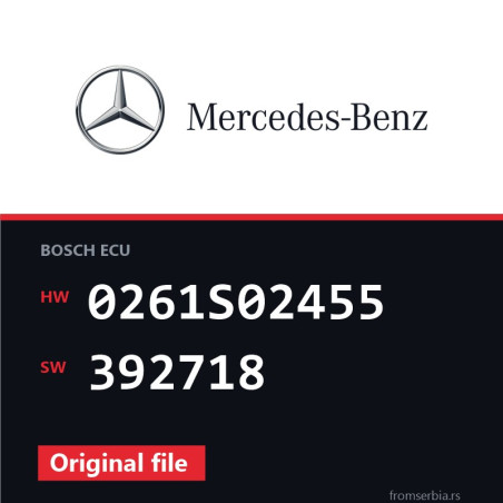 Mercedes-Benz 0261S02455 392718 Stage1 / Stage2+ + DTC OFF + CAT OFF f