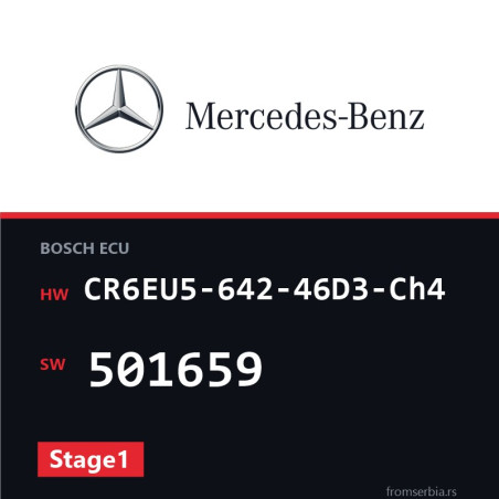 Mercedes-Benz E 350 CR6EU5-642-46D3-Ch4 501659 Stage1 tuning file