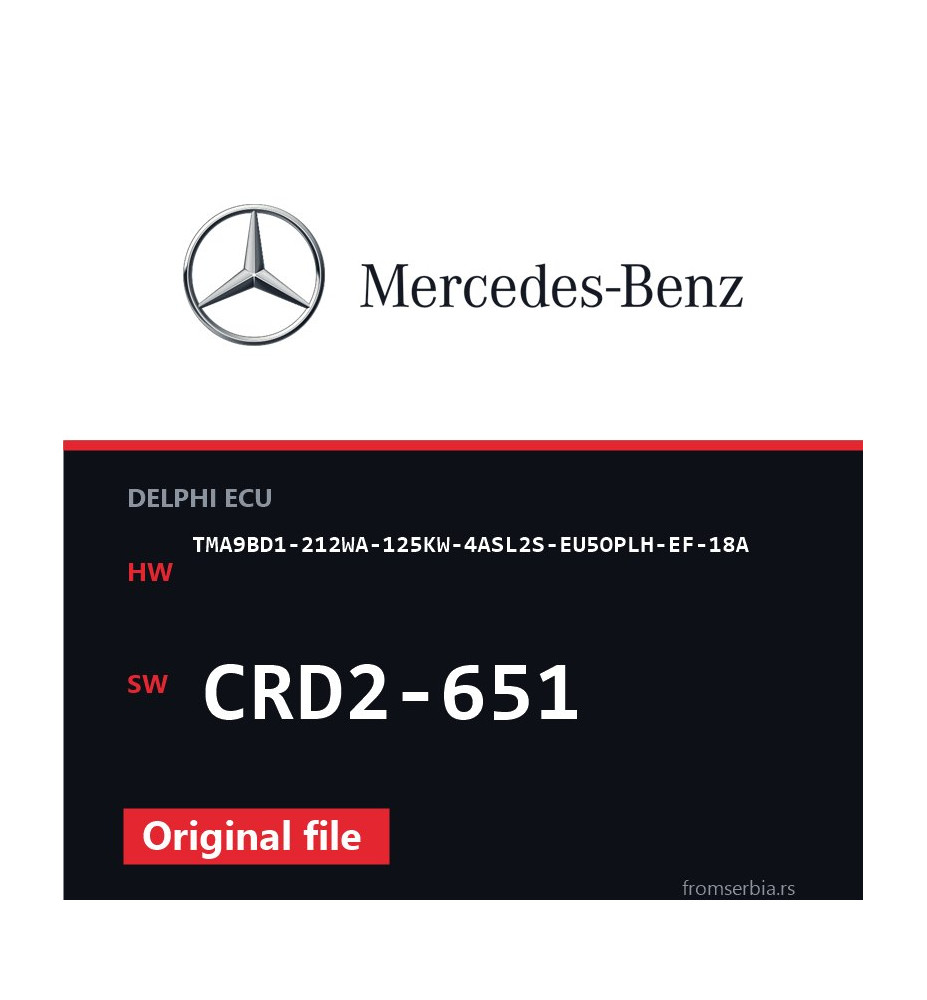 Mercedes-Benz TMA9BD1-212WA-125KW-4ASL2S-EU5OPLH-EF-18A CRD2-651 Stage
