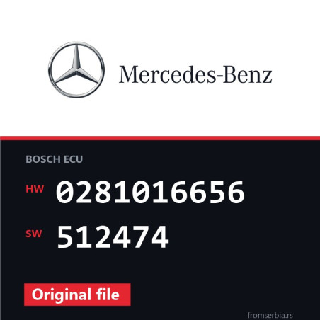 Mercedes-Benz E350 0281016656 512474 original ECU file