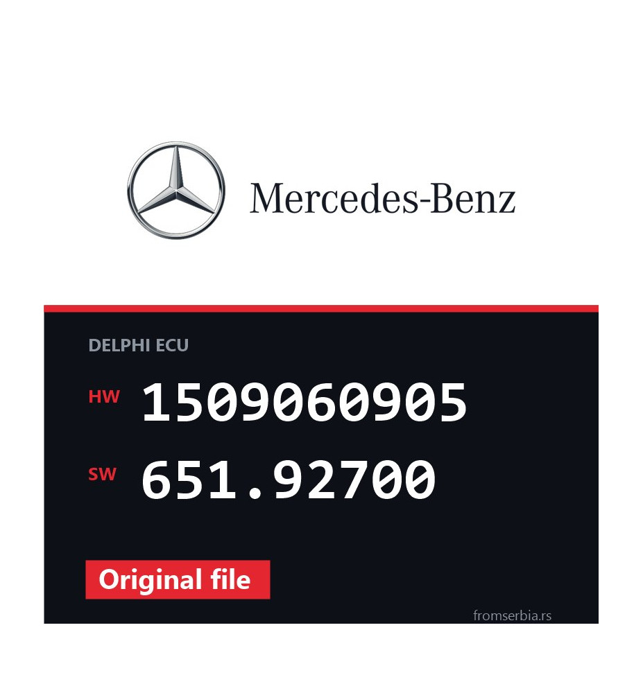 Mercedes-Benz GLK220 1509060905 651.92700 original ECU file